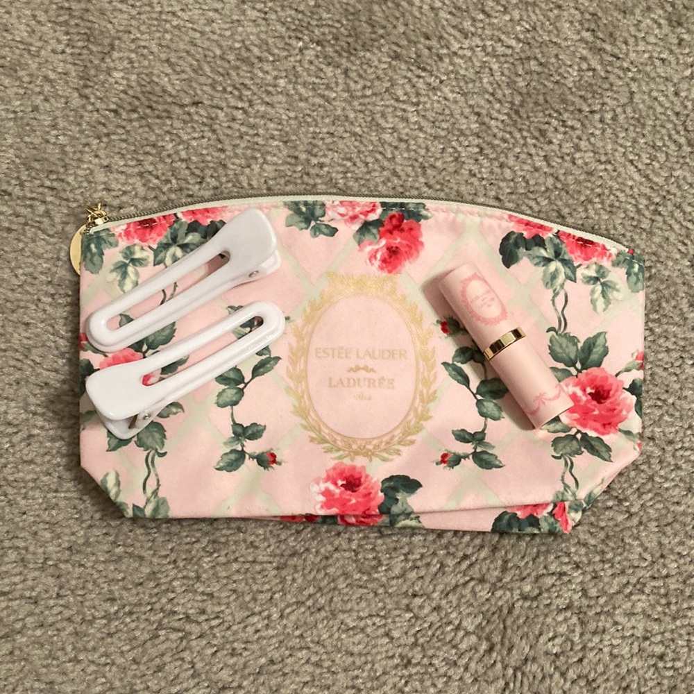 Estee Lauder Floral Cosmetic Pouch Bundle